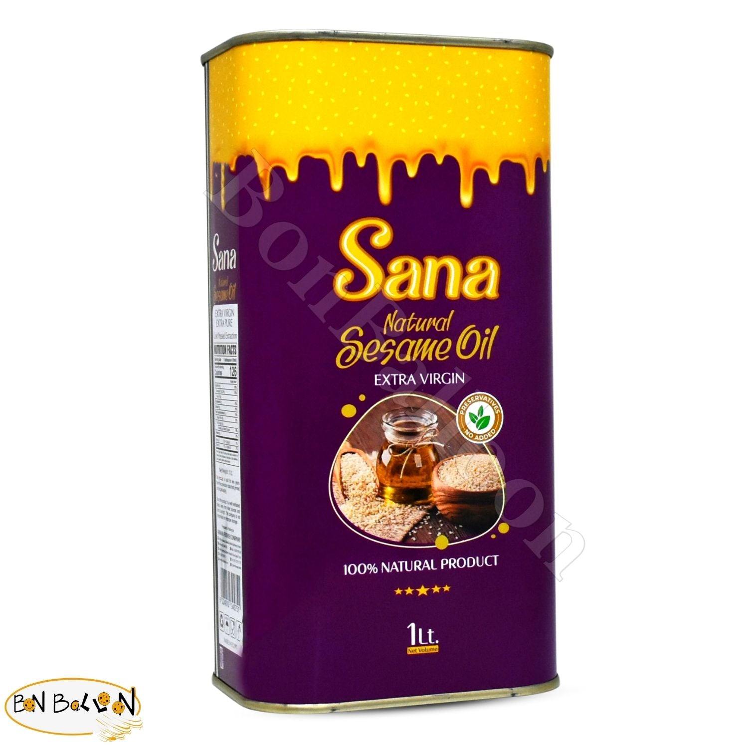 1 Pack Sana Sesame Oil Natural Undiluted Pure ( 33.81 oz / 1 Lt ) For