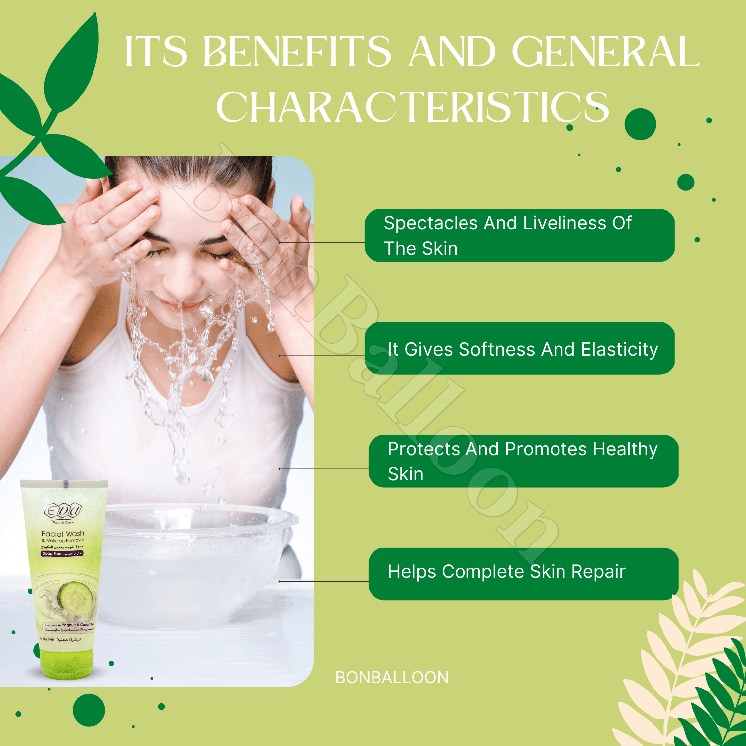 Eva Facial Wash And Make Up Remover Enriched With Yoghurt And Cucumber